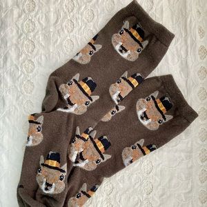 Novelty Thanksgiving Squirrel Socks